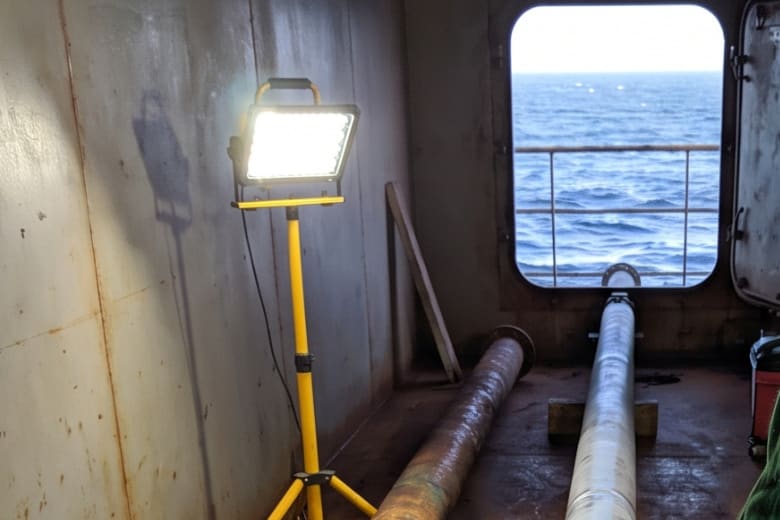 Wasted ballast line inside a topside tank before renewal